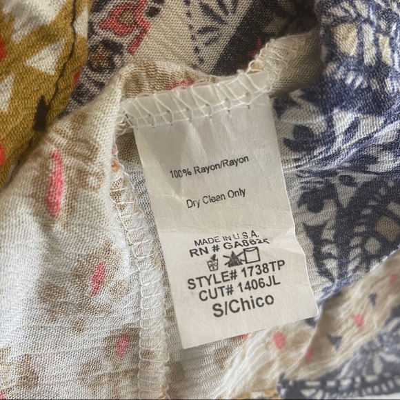 Renee C Stitch Fix Small Navy Blue Tassel Blouse - Picture 8 of 8